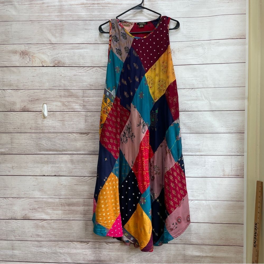 ANA & ROSE PATCHWORK‎ MIDI DRESS…ACTUAL PATCHWORK